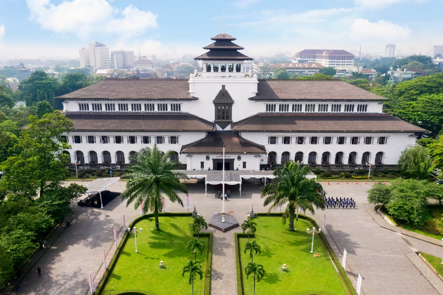 Ancient Gedung Sate Architecture in Bandung