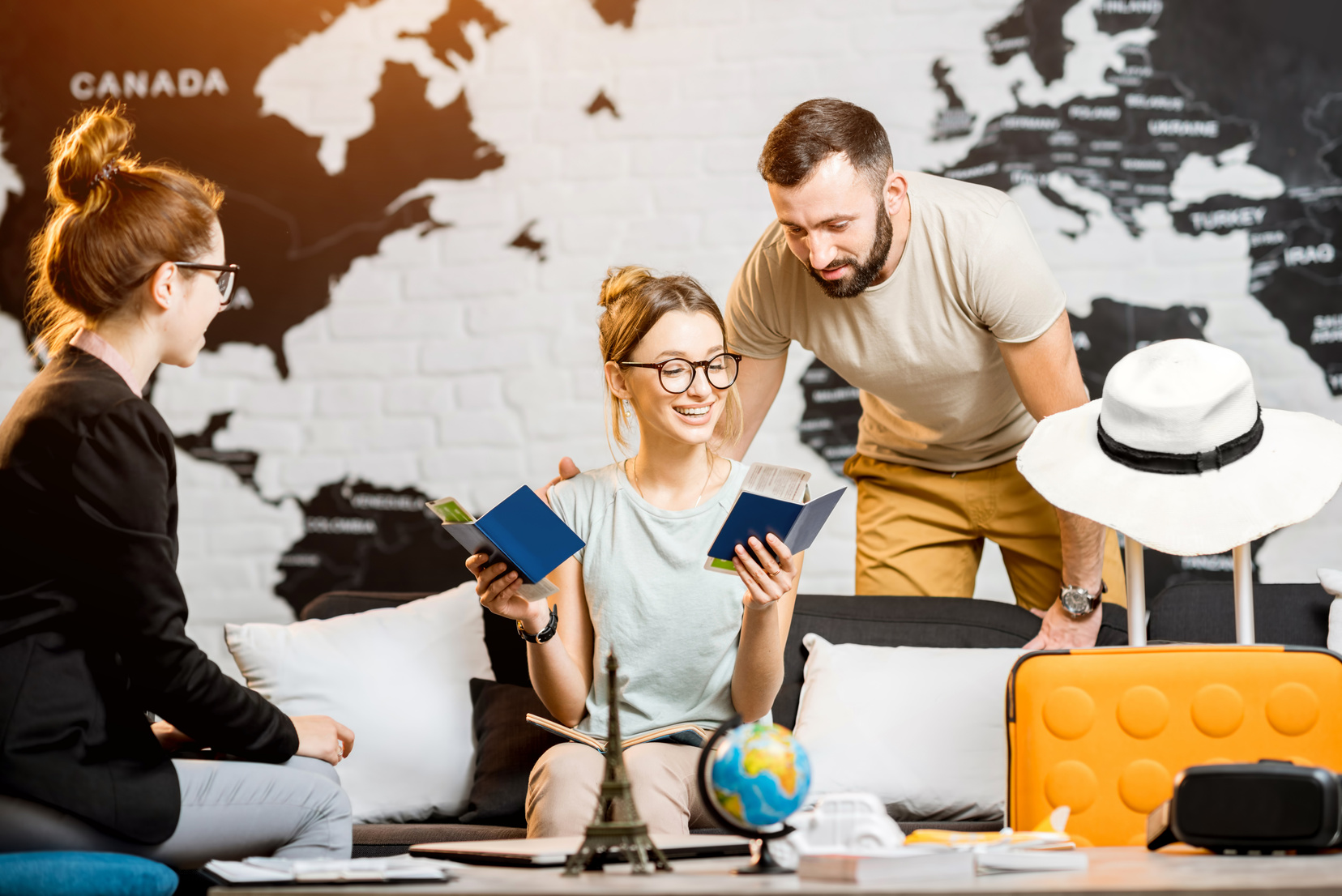 Couple at the Travel Agency Office